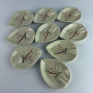 Winfield California Dragonfly Passionflower Vintage Set of 9 Personal Ashtrays